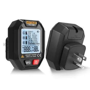1pc Smart Outlet Tester, Digital Tester, Identifies 6 Common Wiring Issues, Backlit Large Screen, Battery Powered, US Plug Compatible, Quick Diagnosis Tool