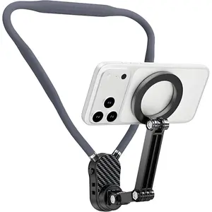 Magnetic Neck Phone Holder for POV Video Recording | Hands Free Chest Mount for Cooking, Riding & Vlogging | Anti-Shake, 360° Swivel, Works with iPhone & Android