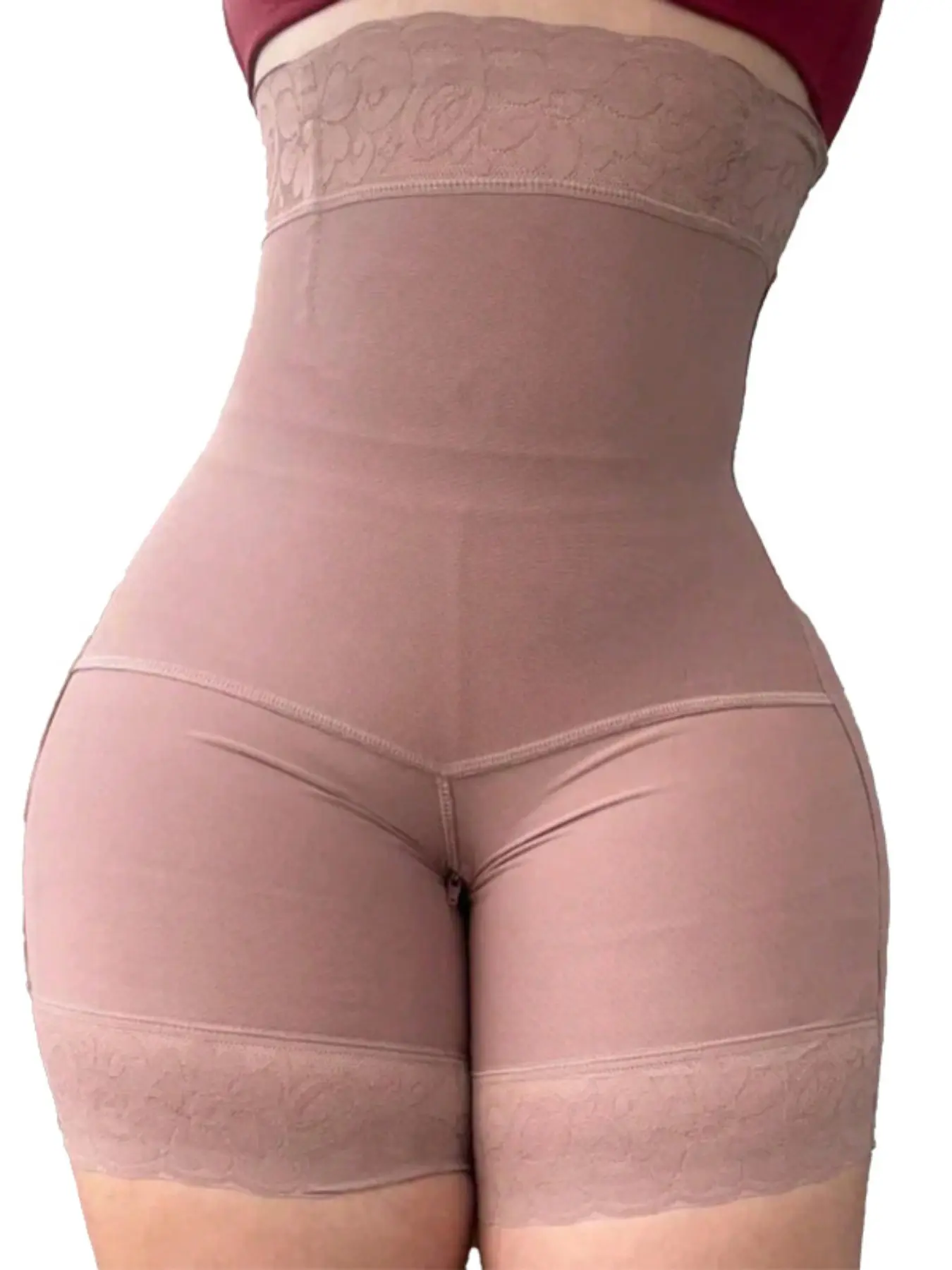 Women's High Waist Trainer Pant, Strong Belly Control, Postpartum Recovery, Zipper Shapewear, Body Shaping Compression, Underwear, Contemporary Style, All Seasons