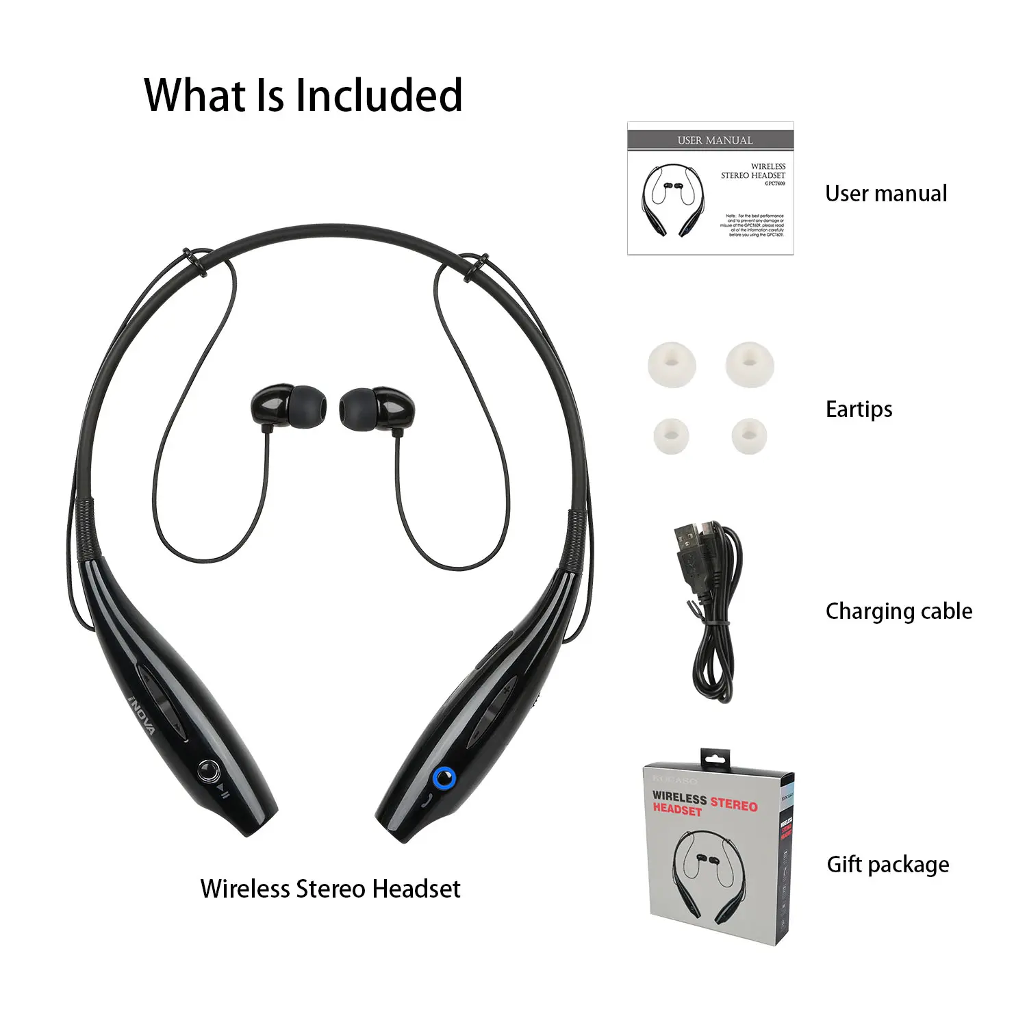 Wireless Sports Stereo Headphone - Noise-Reducing, 1 Size, Rechargeable Charging, Hands-Free, Compatible with Phones & Tablets, Yellow for Outdoor Sports Activities, One Size