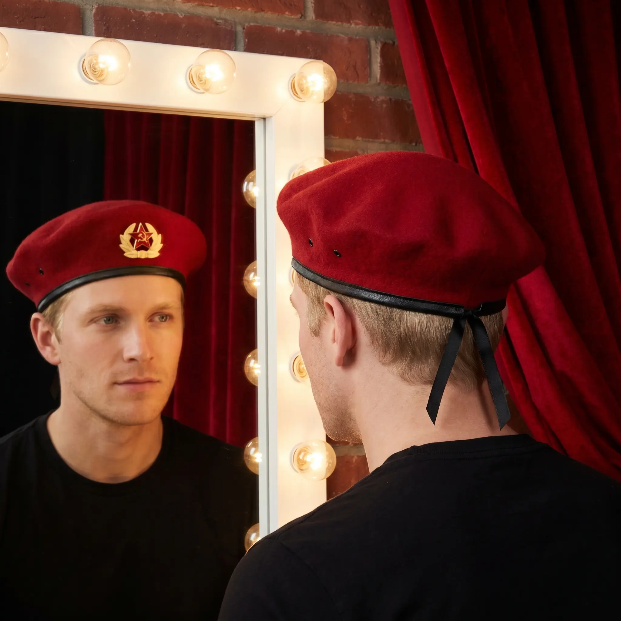 Vintage Wool Beret For Men French Cap For Square Dancing Stage Show