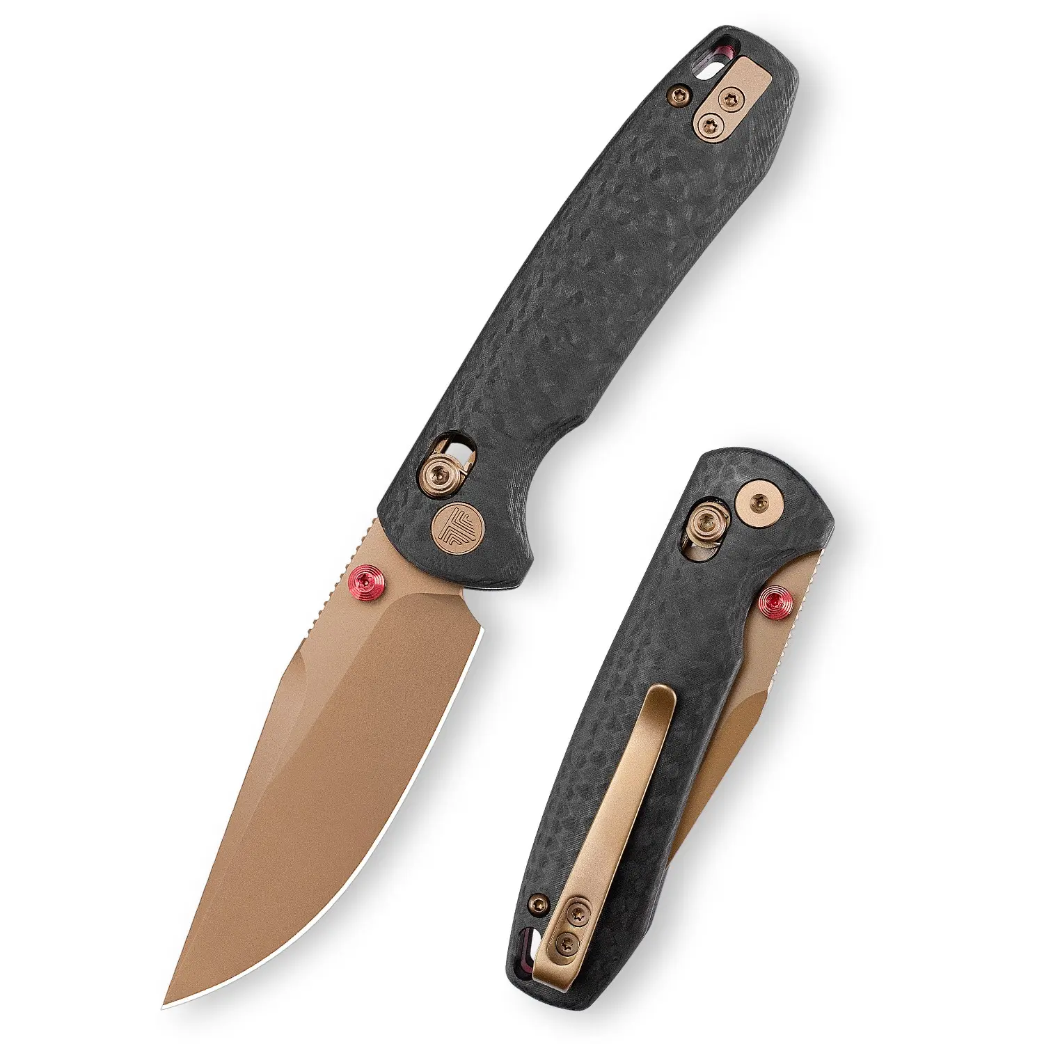 Trivisa Butterfly-Cg Folding Knife, 2.99'' 14c28n Stainless Steel, Carbon Fiber G10 Handle, Lightweight Outdoor Camping Tool, Folding Pocket Knives