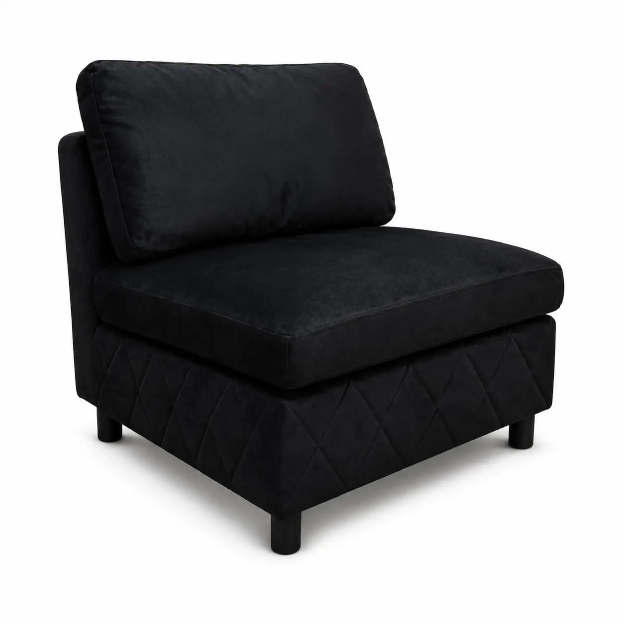 Velvet Modular Sectional Sofa - Oversized Deep Seat, Durable Sponge Cushion, Modern Lounge Comfort - Sturdy and High Capacity