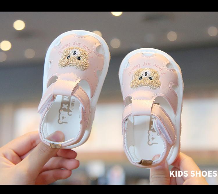 Summer Baby Toddler Shoes Children's Squeaky Soft Sole Covered Toe Sandals