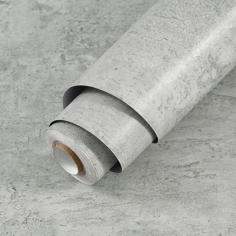 1 ROLL, Light Cement Style Sticker, Vinyl Peel and Stick Wallpaper, Easy DIY Renovation for Living Rooms, Bedrooms, Kitchens, Bathrooms, Self Adhesive Wallpaper