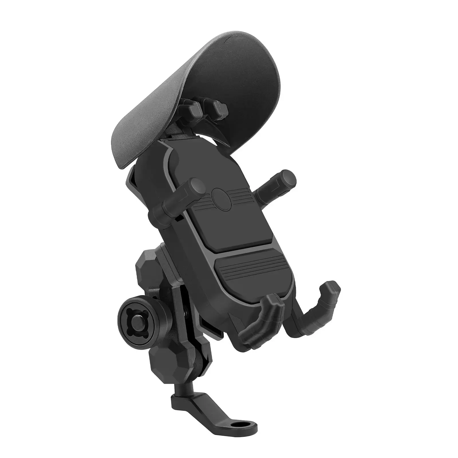 Motorcycle Phone Holder Stand, Rearview Mirror Mount for 4-7 Inch Phones, Single Piece GPS Navigation Base, Secure & Stable Design, Motorcycle Accessory