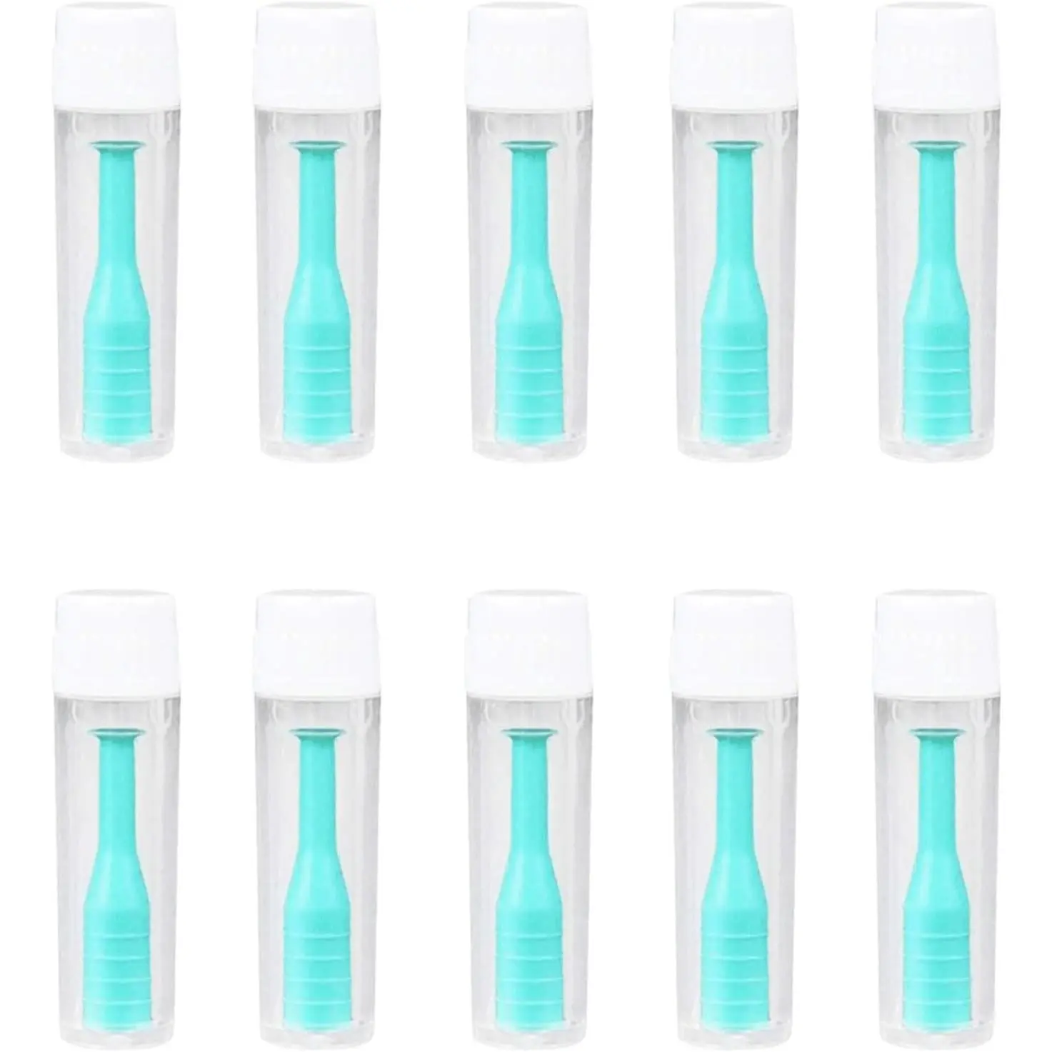 10 Pack Hard Contact Lens Remover & Insertion Tool,RGP Plunger Suction Cup for Hard Lenses(Green)