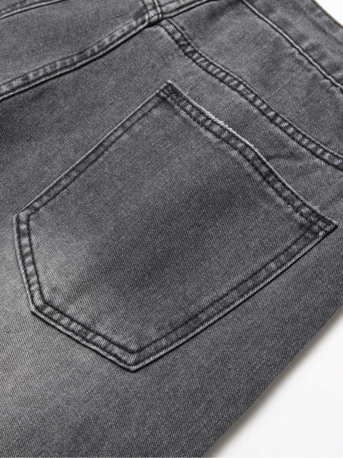 Men's Wide Leg Denim Shorts(Without Metal Chain), Denim Bermuda Shorts, Loose Street Fashion Casual Comfy Pocket Denim Shorts for Daily Wear, Woven Bottoms for All Seasons