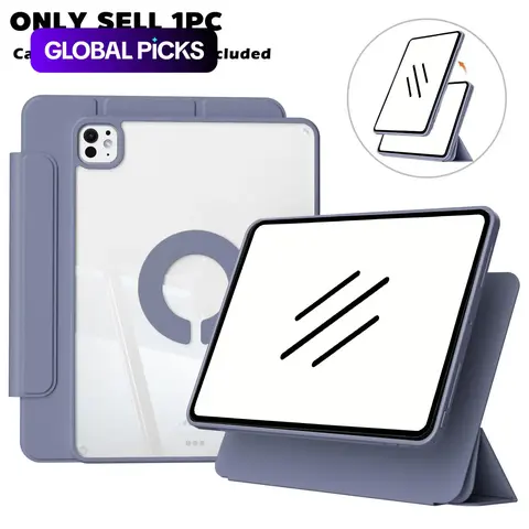 【Black Friday】KENKE Magnetic Detachable Rotatable Tablet Case with Pencil Holder, Tablet Protective Flip Cover, Tablet Accessories Compatible with iPad Air/Pro 11 inch (M5/M2/M3), iPad Pro 13 (M5), iPad 10th/11th Gen (A16), iPad Mini 6/7 (Case Only)