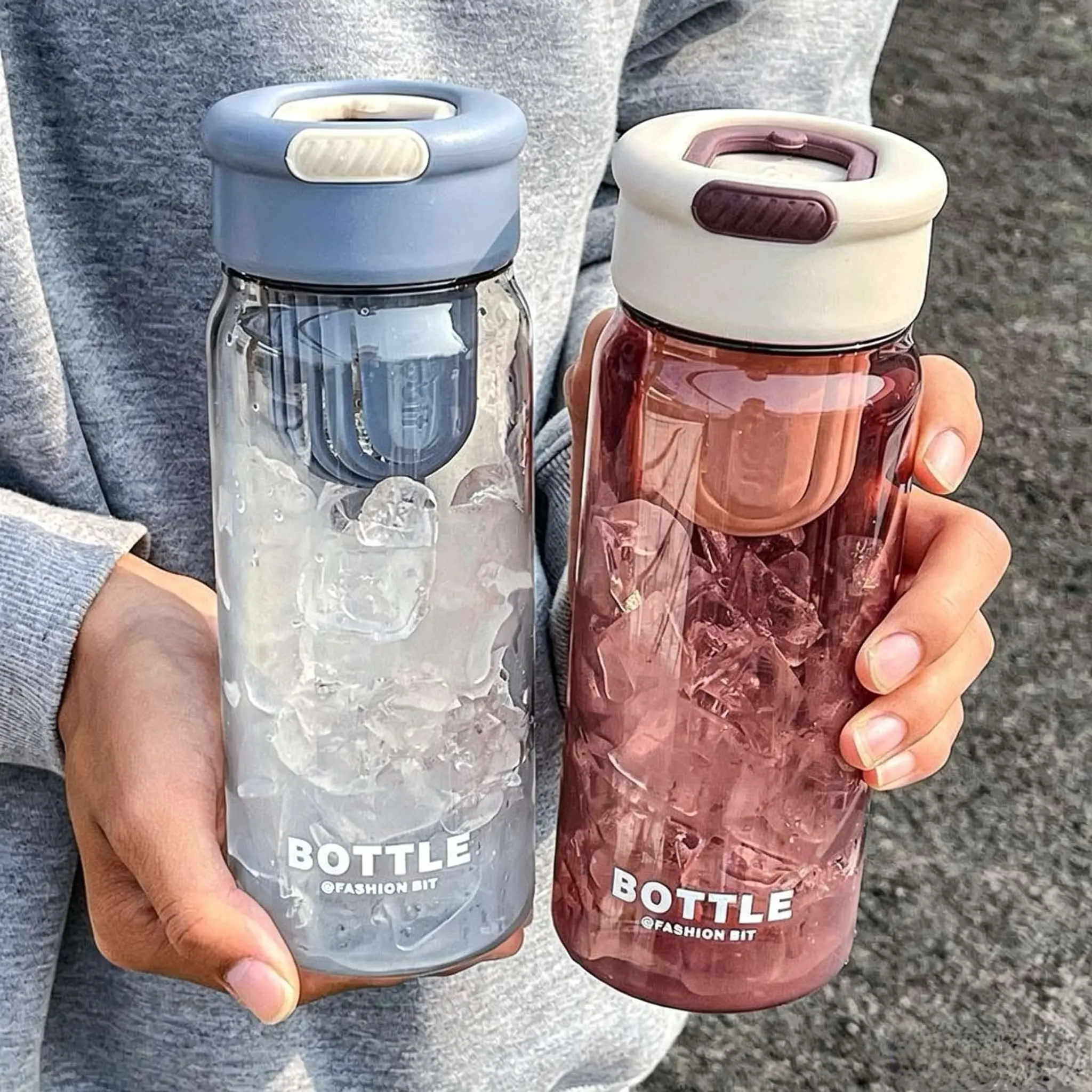 650ML Anti-Drop Measuring Cup, High Aesthetic Lightweight Portable Car Tea Pot, Plastic Student Drinkware, Unisex Reusable Water Bottle