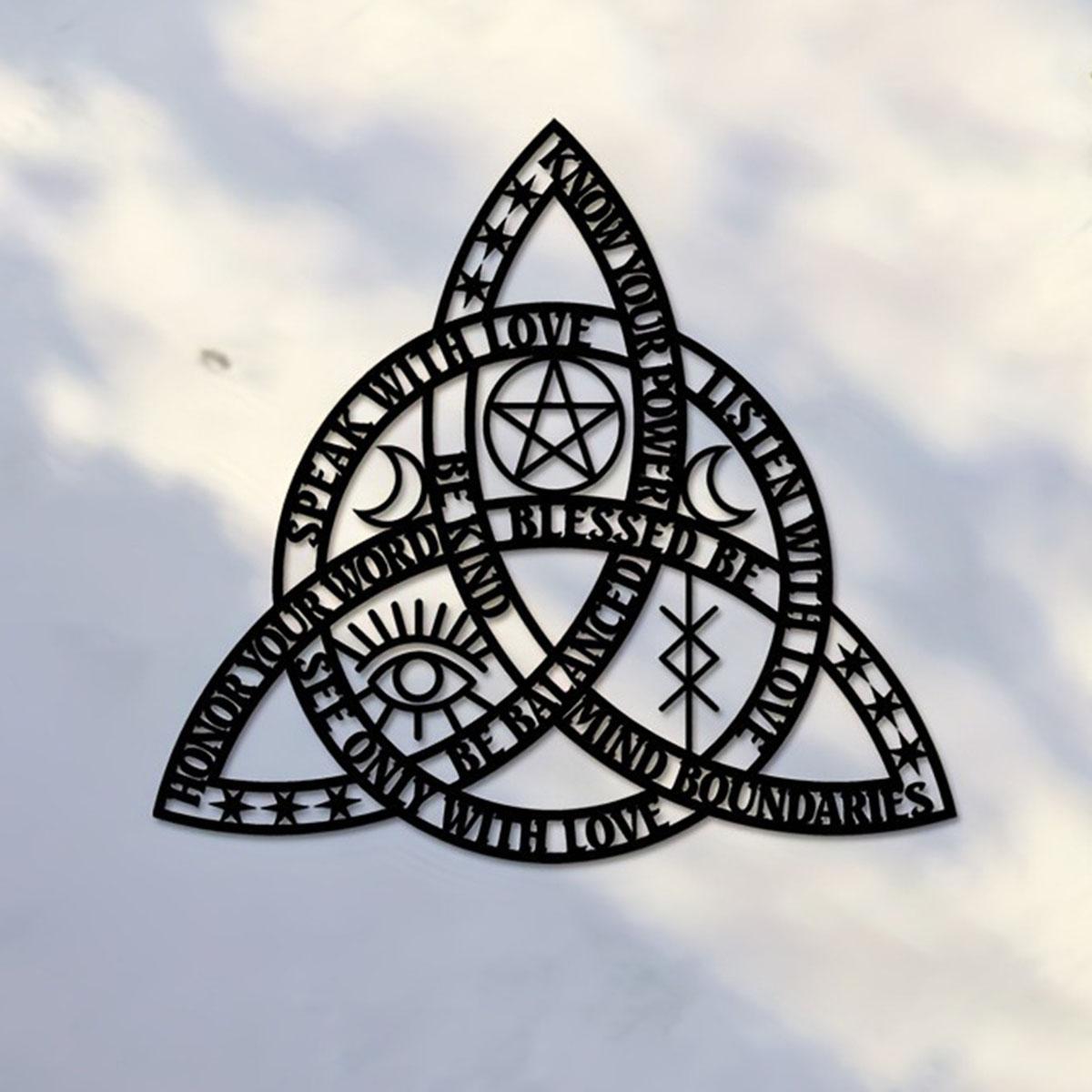 Celtic Knot Design Wall Decor, Creative Metal Wall Hanging Decor, Art Wall Decoration, Wall Hanging Ornament for Home Living Room Bedroom Decor, Hangable