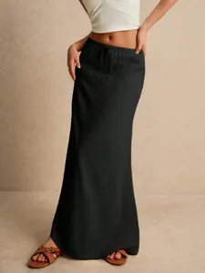 Trending High Waist Drawstring Linen Maxi Skirt, Women's Casual Flowy Long Skirt, Breathable Lightweight Fabric, Perfect for Summer Vacation, Beach, Daily Outfits, Versatile Maxi Skirt for Streetwear & Boho Chic, Adjustable