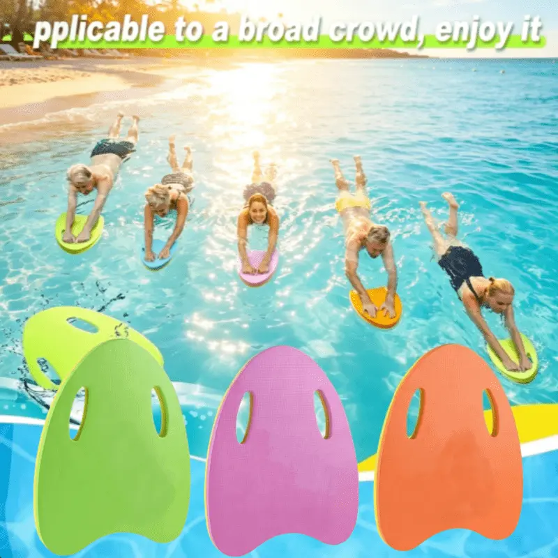 Reversible A-Shape Swimming Kickboard with Handles, Heavy-Duty EVA Foam Float Board for Adults, Ideal for Pool/Beach Training & Summer Water Sports
