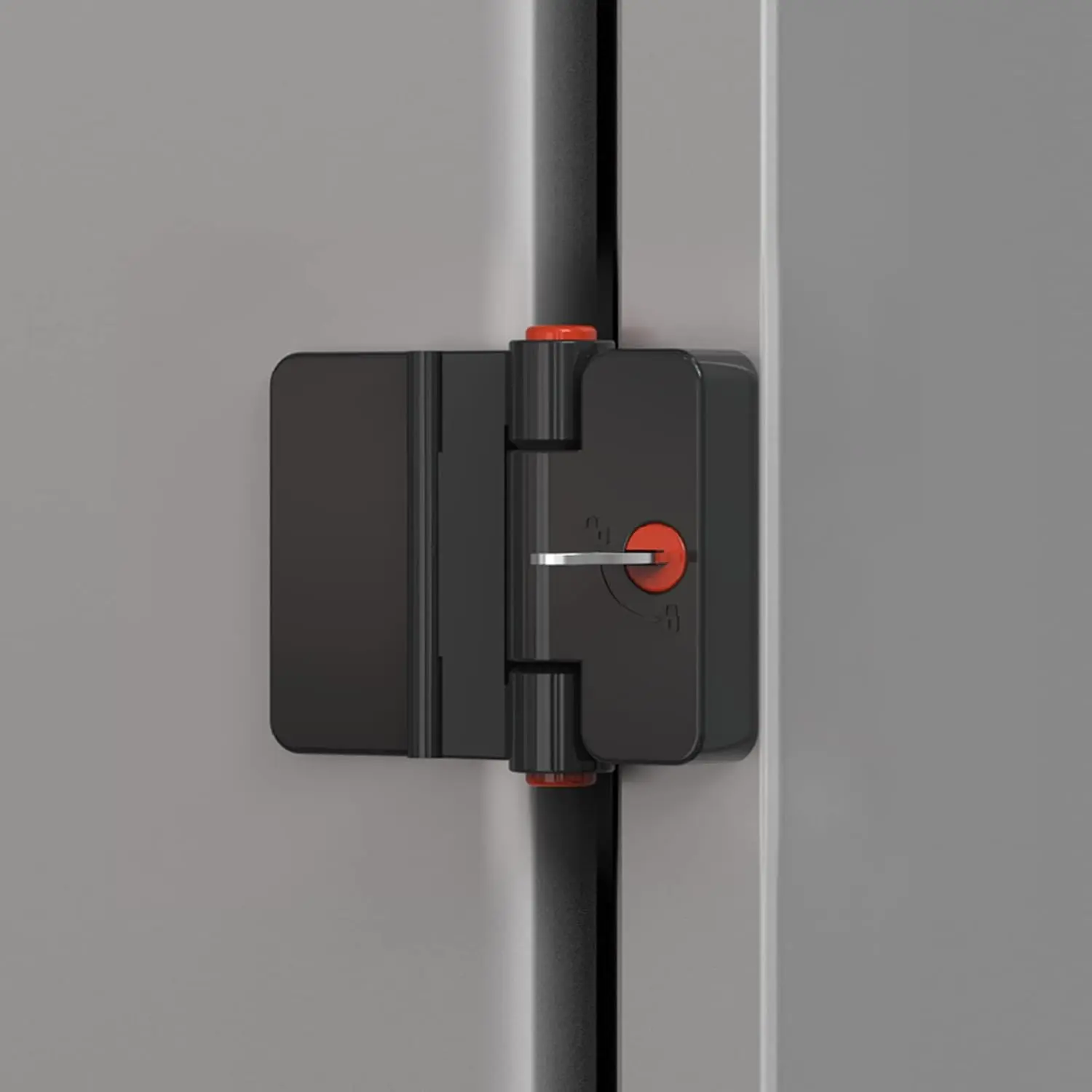 Refrigerator Door Locks Double Button Adhesive Fridge Lock with , File Drawer Lock,  Proof Freezer Door Lock and   Safety Cabinet Locks (Black-1)