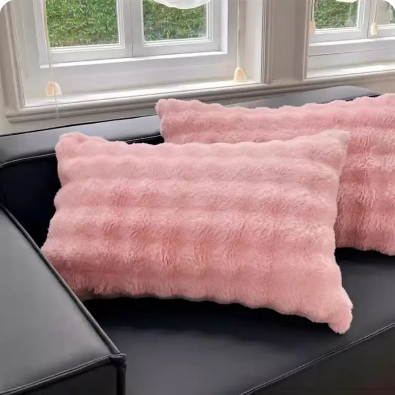 2 Long Flannel Pillowcases, Solid Color, Soft and Comfortable, Bedding Decor, Bed Linens, No Insert Included, Fashion Minimalist Style