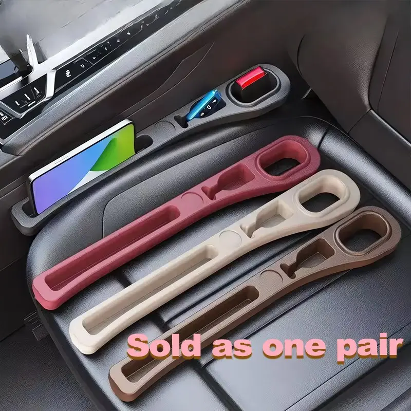 Car Seat-Gap Filler Strip, 2 Counts Center Console Side-Gap Filler Strip, Elastic Seat-Gap Filler Strip, Car Interior Accessories, Car Interior Kit, Car Storage Organizers, Car Organization Supplies, Car Organizers and Storage, Car Essentials