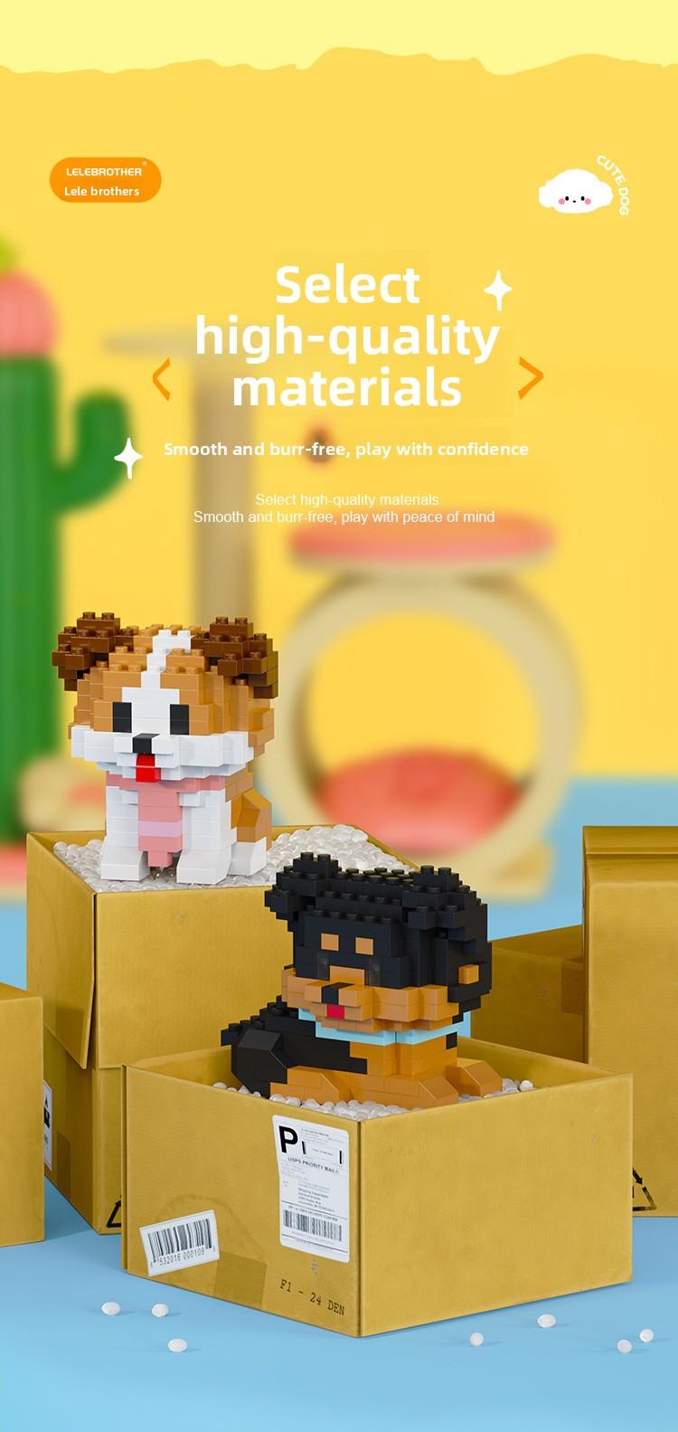 Cute Mini Particle Cat & Dog Building Blocks, Fun for Kids & Adults, Decor & Gift Idea, Perfect Time Killer,6PCS Cartoon Cat & Dog Pet Figures Building Blocks Set,Cute Cat Dog Micro Building Blocks Animal Model Kit for Kids Adults