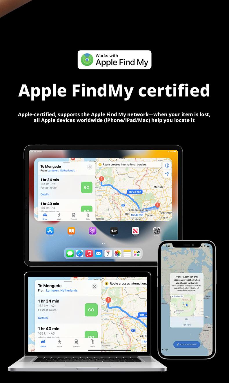 Bluetooth Tracker for Apple FindMy Circular Waterproof Anti-Lost Device Global Precise Locating Wireless Finder for AirTag Key Wallet Phone