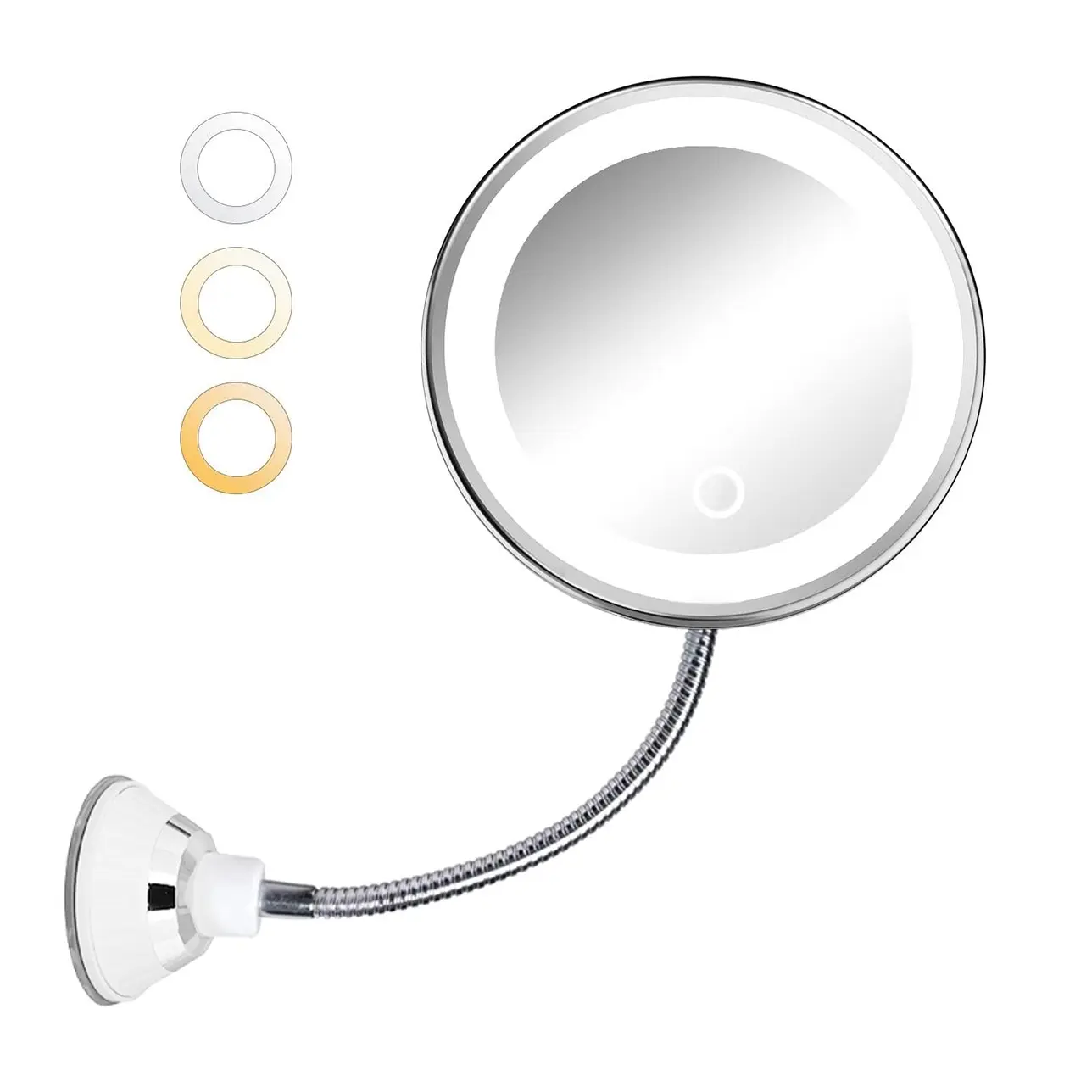 Makeup Hollywood Mirror With Suction Cup, LED Light up Makeup Mirror, Self Standing Makeup Mirror, Desktop Mirror, Room Mirror for Home, Modern Makeup Mirror, Vanity Mirror, Lighted Mirror