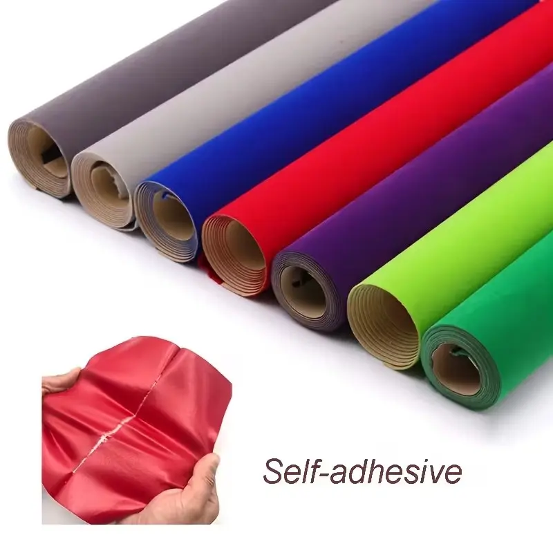 Self-Adhesive Velvet Felt Sticker Roll, DIY Crafts, Jewelry Box Decor, Car Interior, Paper Projects, Fashion Car Accessories, Soft Texture