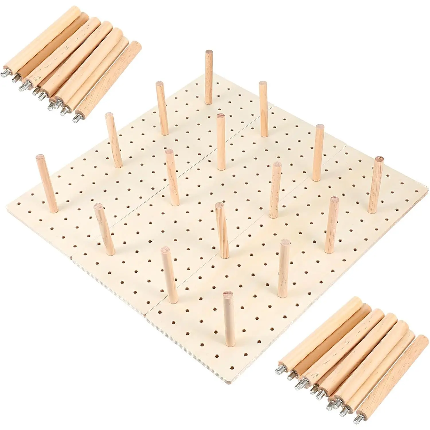 3-Pack  Pegboard Drawer Organizer with 24 Adjustable Pegs – Customizable Kitchen Drawer Plate & Utensil Organizer,