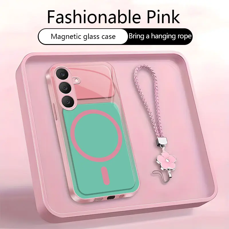 For 【Galaxy S25 Fe】Dopamine Contrast Color Magnetic Phone Case, Newly Upgraded Magnetic Design, Full Lens Protection, Anti-Fall & Wear-Resistant, No Paint Peeling-XS9527