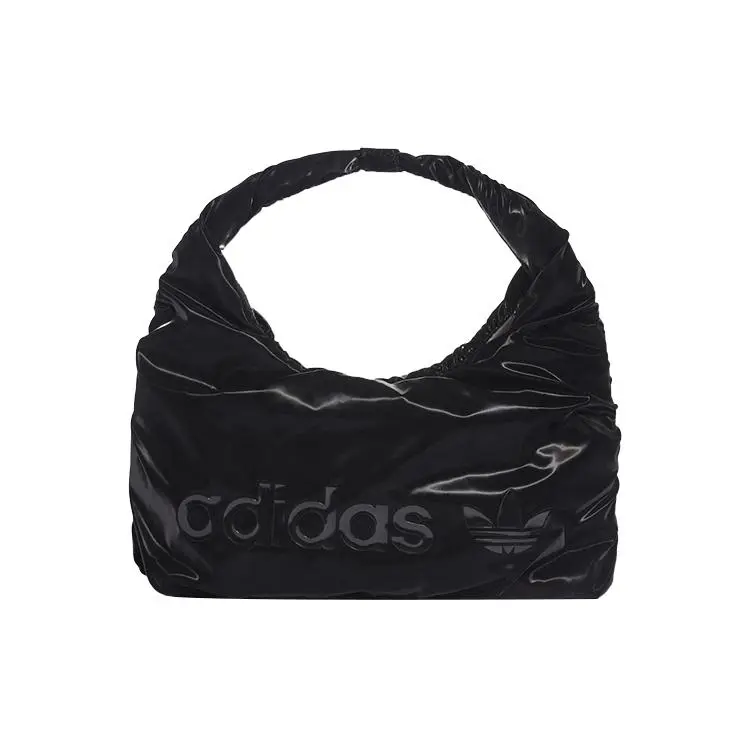 Adidas Originals Cloud PU Crossbody Bag for Women – Minimalist Black Mini Handbag with Trefoil Logo
