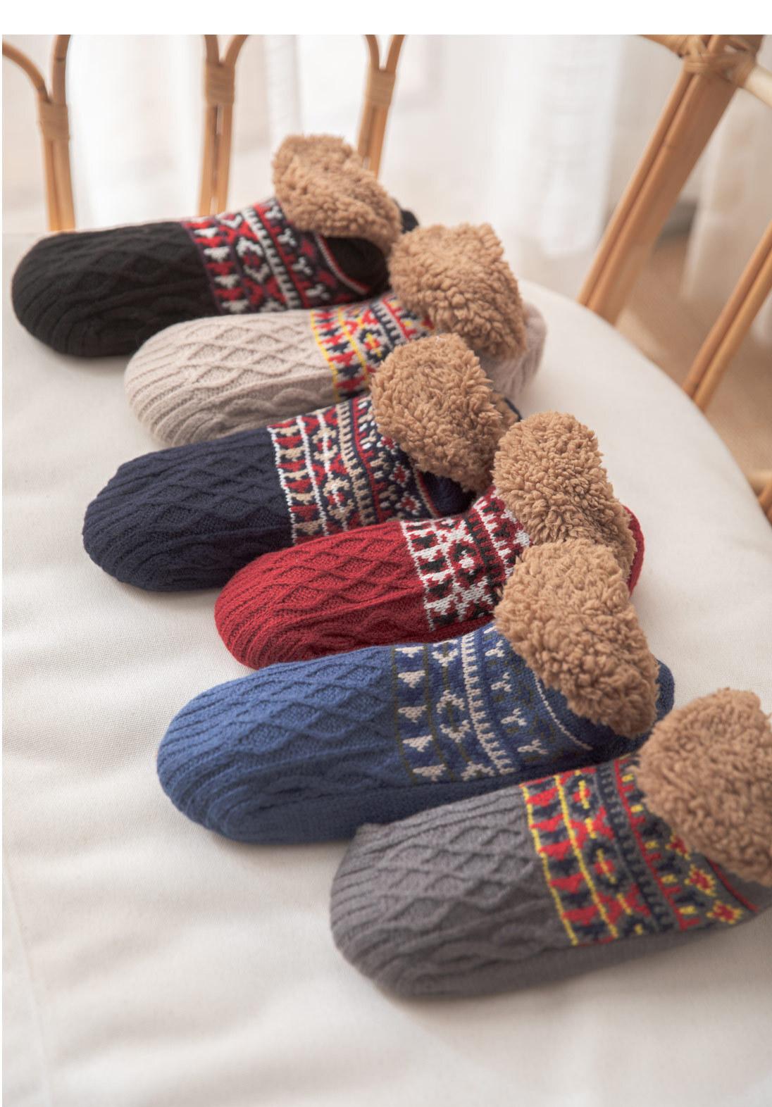 Super Warm Non-Slip Winter Floor Socks Velvet Slippers Sleep Socks for Women Men Snow Carpet Home Wear Super Warm Non-Slip Winter Floor Socks Velvet Slippers Sleep Socks for Women Men Snow Carpet Home Wear