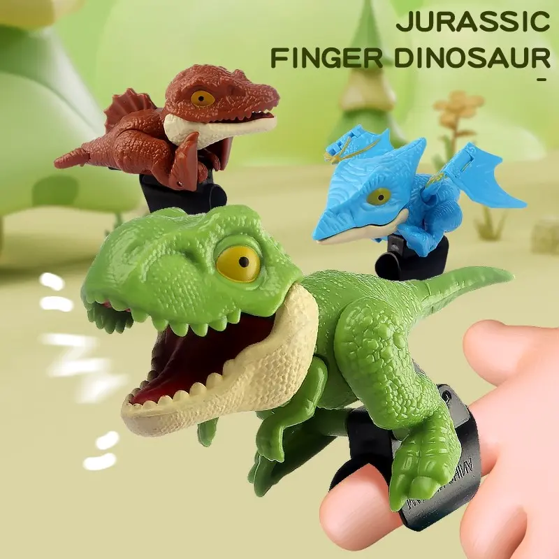 New Finger Extensible Tyrannosaurus Rex Dinosaur Toy, Interactive Plaything, Unique and Fun Dinosaur Finger Puppet