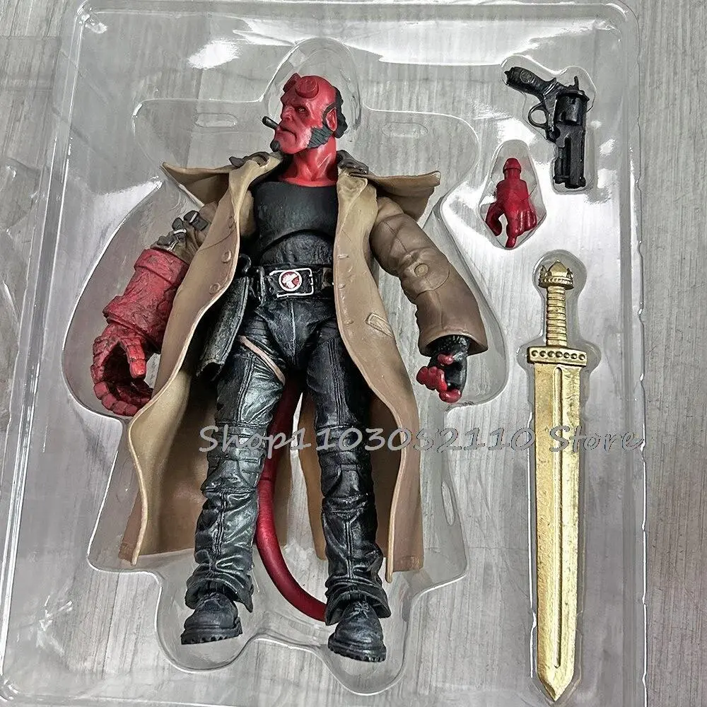 Hellboy Figure PVC Action Figure Real Clothes Can be Undress Hellboy Samaritan Model Toy Doll Christmas Gift
