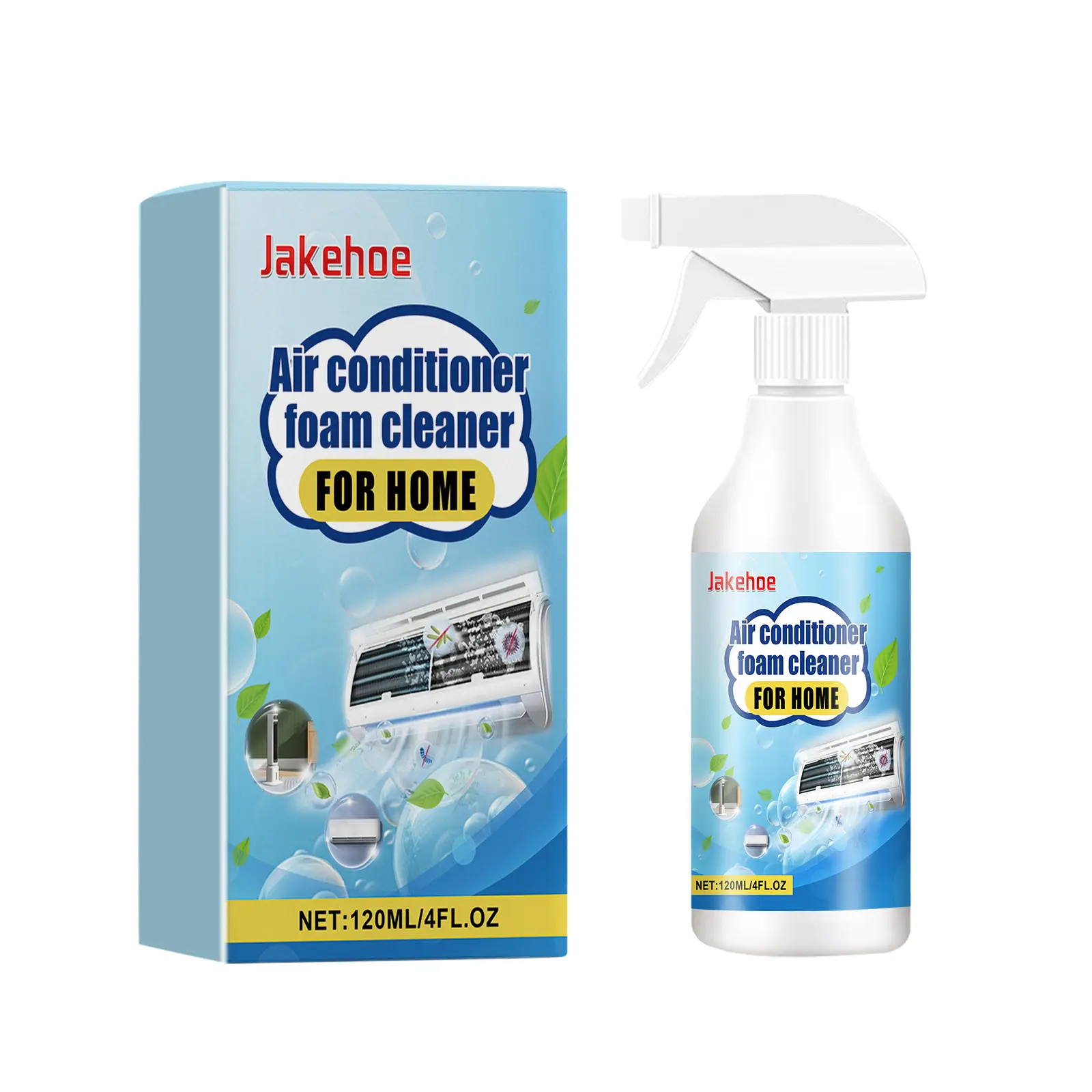 Jakehoe Household Air Conditioner Foam Cleaner - Air Conditioner Purification, Cleaning, Decontamination, Odor Removal, Internal and External Unit Cleaning