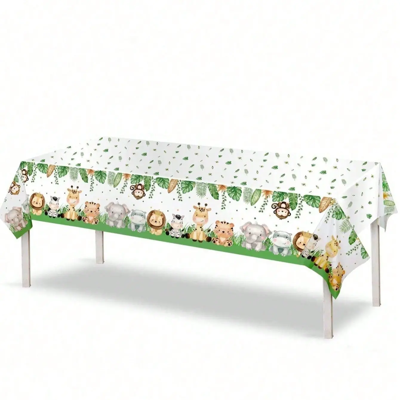 Jungle Animal Theme Tablecloth, Lion Pattern Birthday Party Decor, Waterproof Oil-Resistant, Outdoor Garden Home Gathering, Valentine's Day Mother's Day Graduation