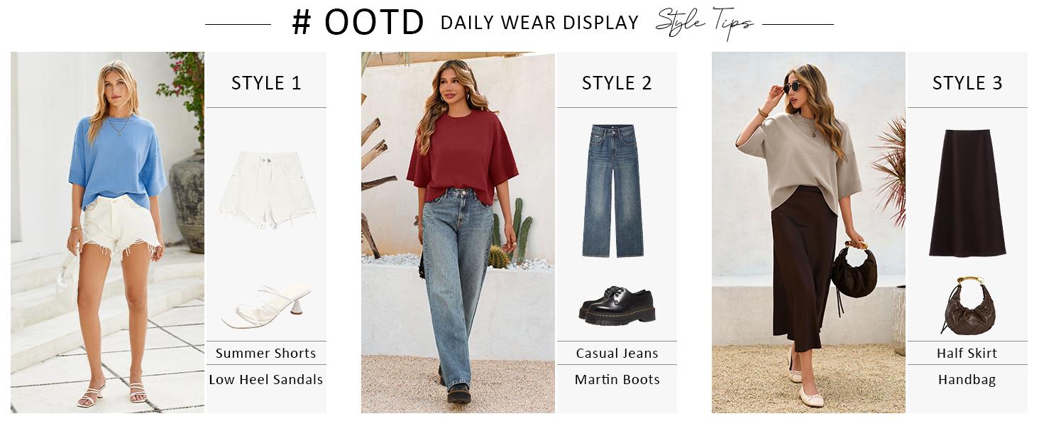 Saodimallsu Womens Short Sleeve Sweater Summer Oversized Cropped Sweaters Casual Crewneck Lightweight Knit Tops Knitwear Womenswear Knitting Bridal Bridal Bridal