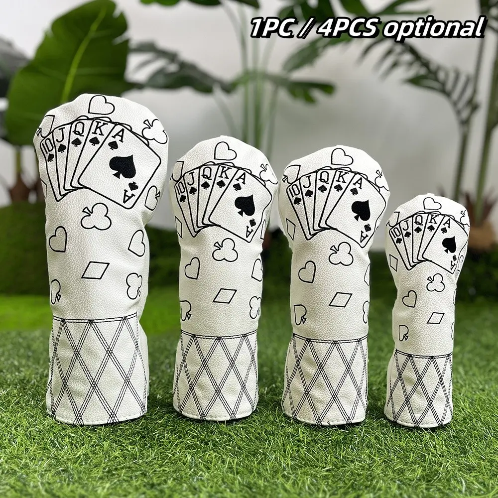 Jqk Embroidered Golf Club Head Covers, Dust-Proof & Durable Protection for Drivers, Woods, Putters & Irons, Golf Equipment, Golf Gear, Best Golf Accessories, Golf Supply