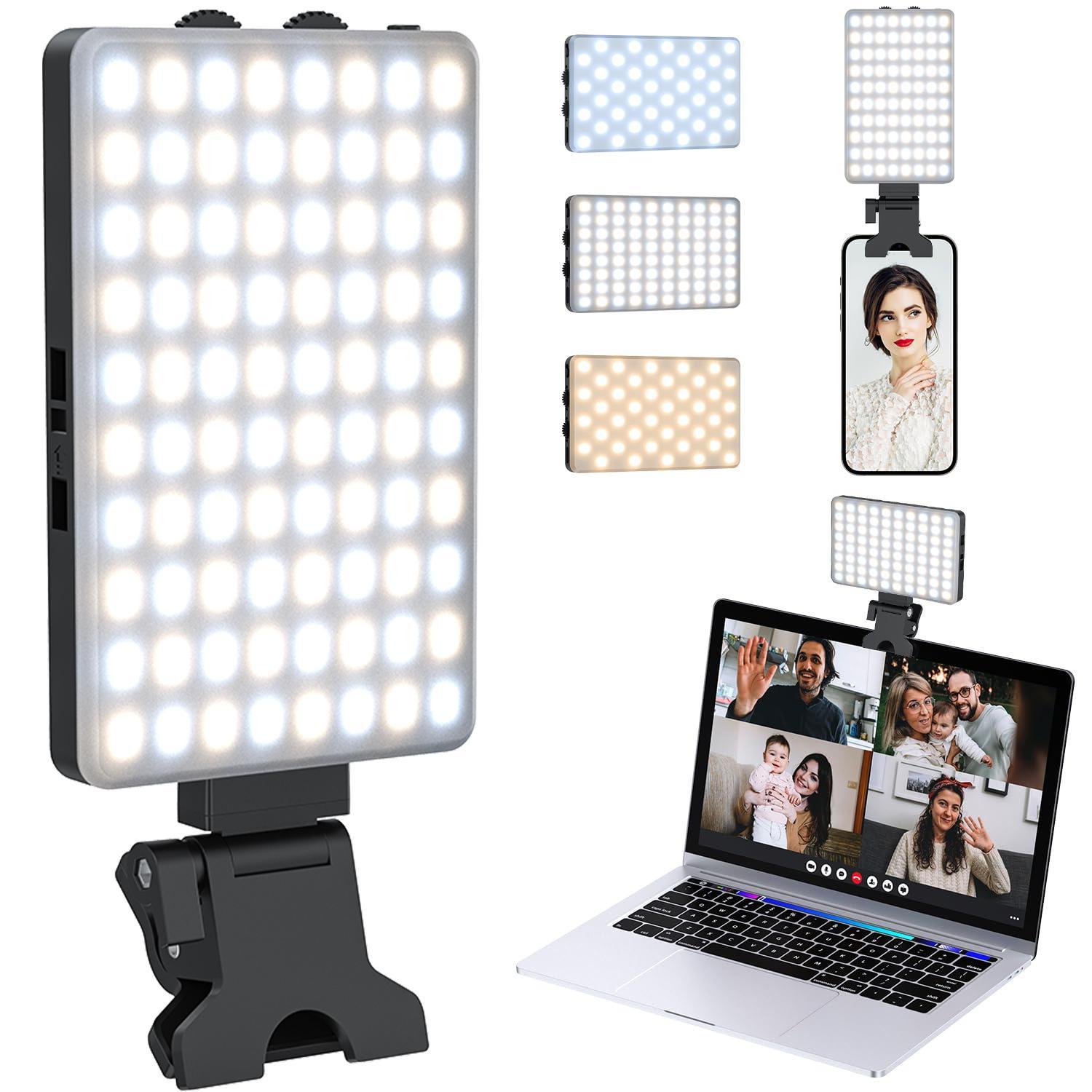 Portable LED Smartphone Fill Light, 1 Set Rechargeable LED Selfie Light with Front Clip, LED Video Light with 3 Light Modes, Selfie Lamp, Studio Light, Selfie Panel Light