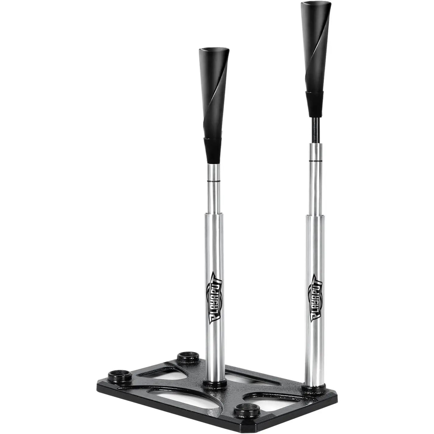 5 Position Batting Tee,Hitting Tee Height Adjustable 24-46 Inch Baseball Tee with 2 Rubber Top, Pole,Metal Base Softball Tee for  Players Practice Inside, Middle,Outside
