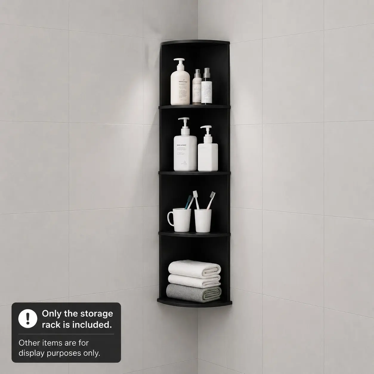 1 piece of 5-tier household shelf, corner organizer, multi-layer bookcase, wall-mounted kitchen storage rack, storage shelf for living room and bedroom, Shelfs For Wall