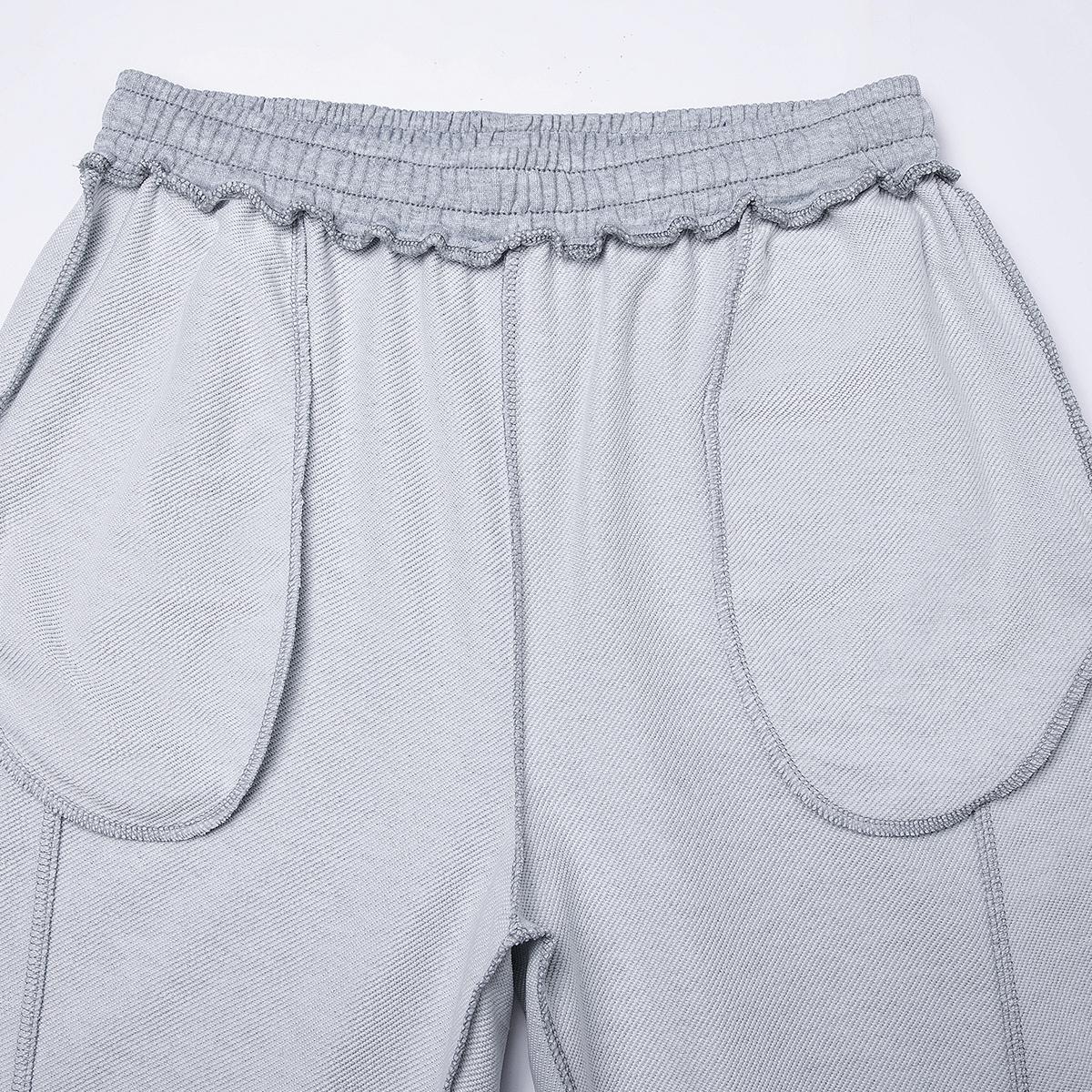 Men's solid color casual pants with an adjustable drawstring waistband. Stylish yet casual, comfortable and versatile, loose fit, suitable for all seasons, combining streetwear and sporty style