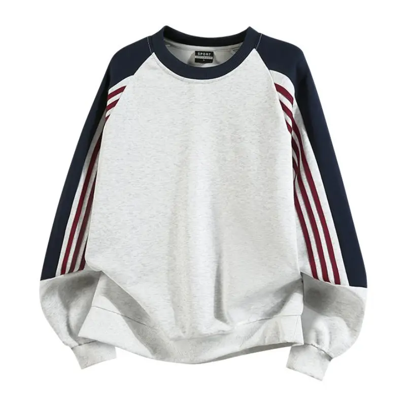 Crewneck sweatshirt, crewneck athletic sweatshirt for students, couples’ crewneck sweatshirt, heavyweight color-block crewneck sweatshirt, high-street new arrival for spring/autumn # SummerWins # fathersdaygift Casual Classic
