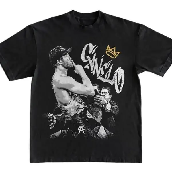 Women's Alvarez Canelo Graphic T-Shirt - Short-Sleeve Crew Neck Cotton Top, Multi-Use Street Chic Style, Inclusive Sizes for Menswear & Womenswear