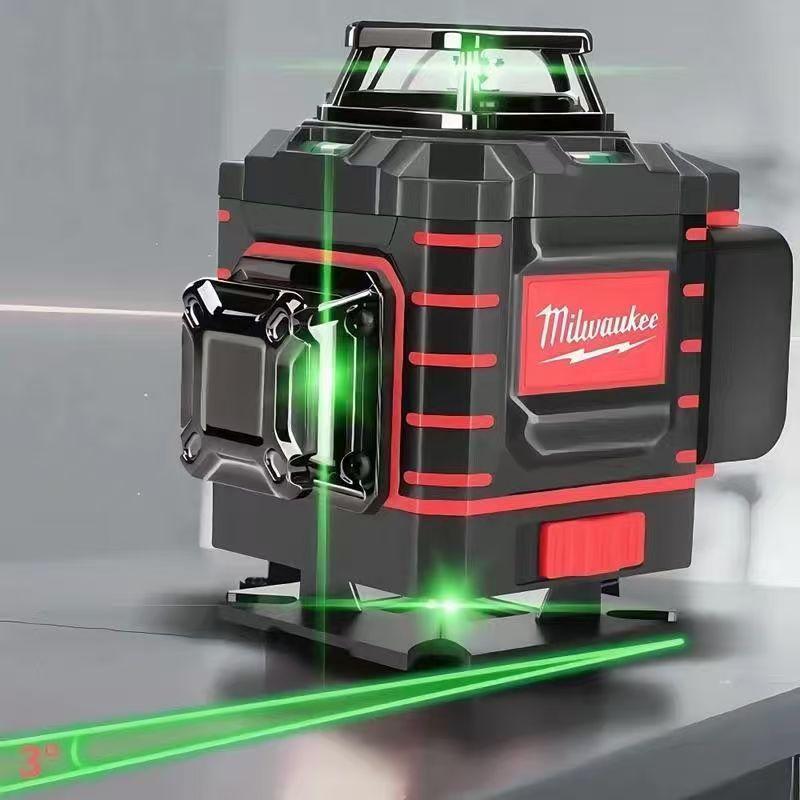 Milwaukee Degree Vertical Cross Laser Level 360 Green Beam Horizontal Rechargeable Battery Tools Cycle Groover for Accurate Leveling