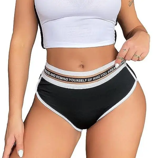BIGWIG Women's Non-Irritating High Waisted Short Shorts - Retro Dolphin, Scrunch Bum, Camo Mesh, Fluffy Stitching, Vibrant, Vivid - for Yoga, Gym - Sports & Outdoor Biker Clothing