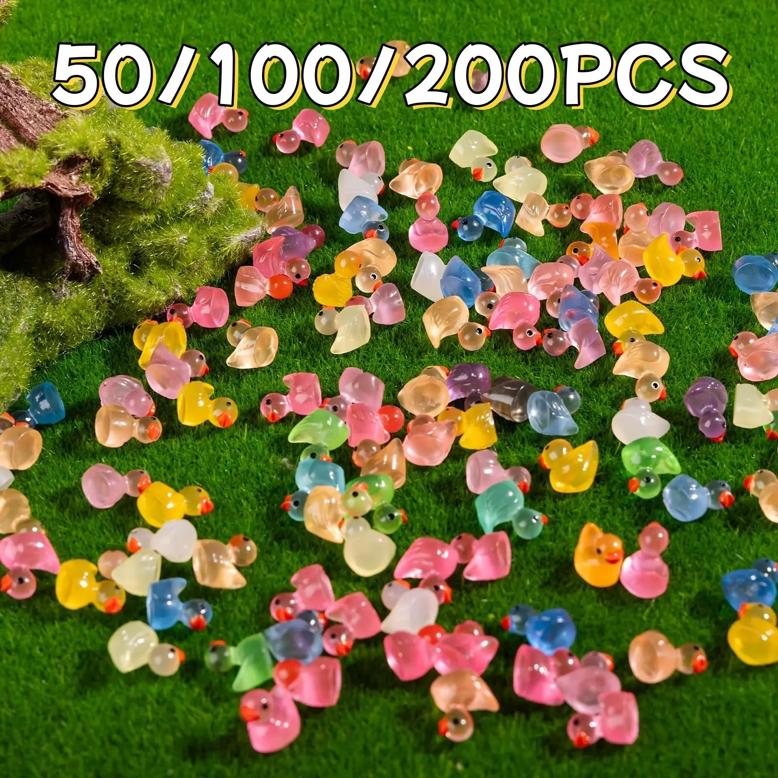 30 Glow-In-The-Dark Mini Ducks, Resin Duckies, Realistic Baby Duck Party Gifts, Cute Collectible Figurines, Animal Collectibles, Animal Design, Perfect for Weddings & Parties, Resin Animal Sculptures