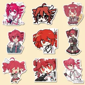 64pcs/lot Kasane Teto Stickers Anime Cartoon Graffiti Decals Helmet Skateboard Laptop Motorcycle Sticker Kids DIY Decoration