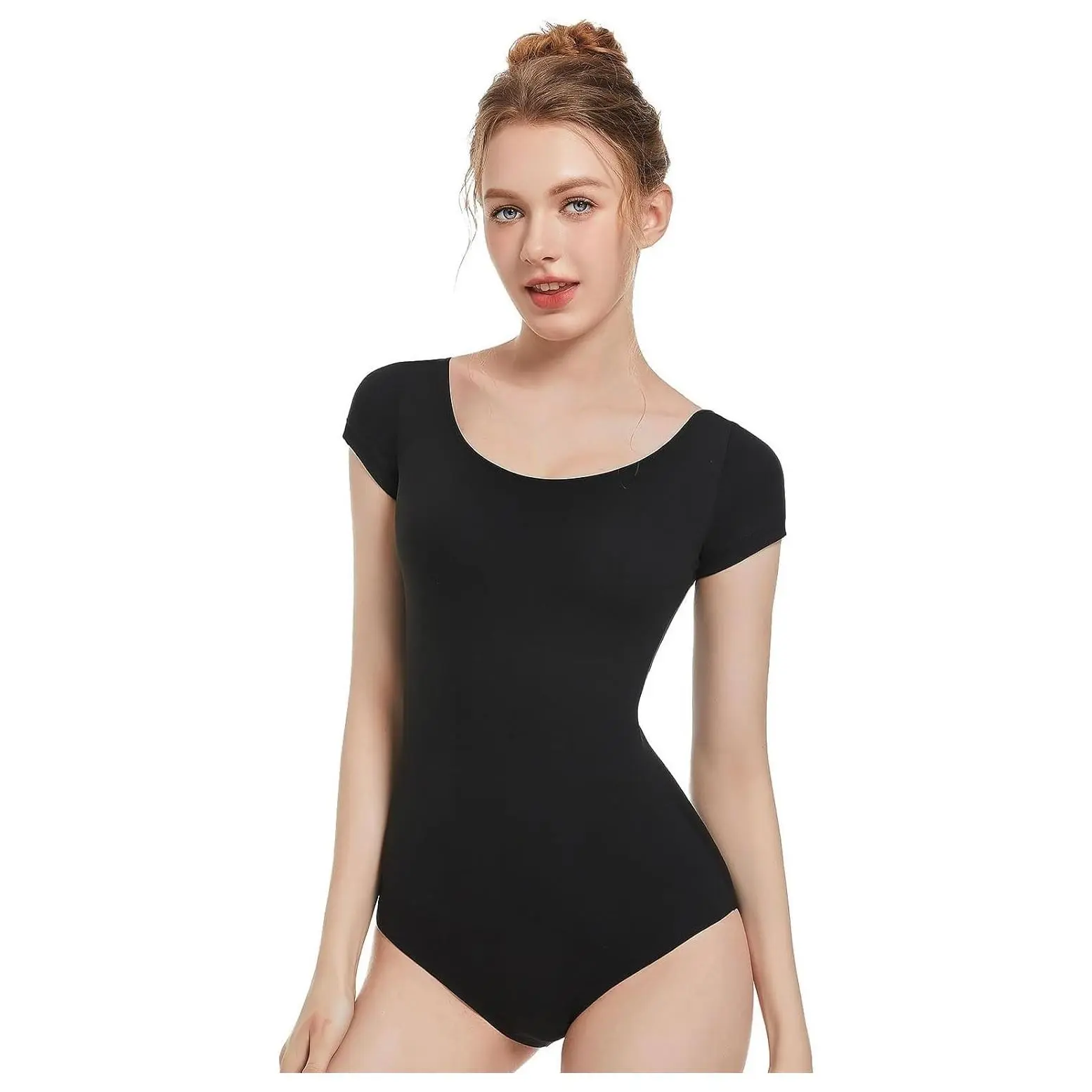 Women's Basic Short Sleeve Ballet Leotard Adult Gymnastics Bodysuit DancewearGift