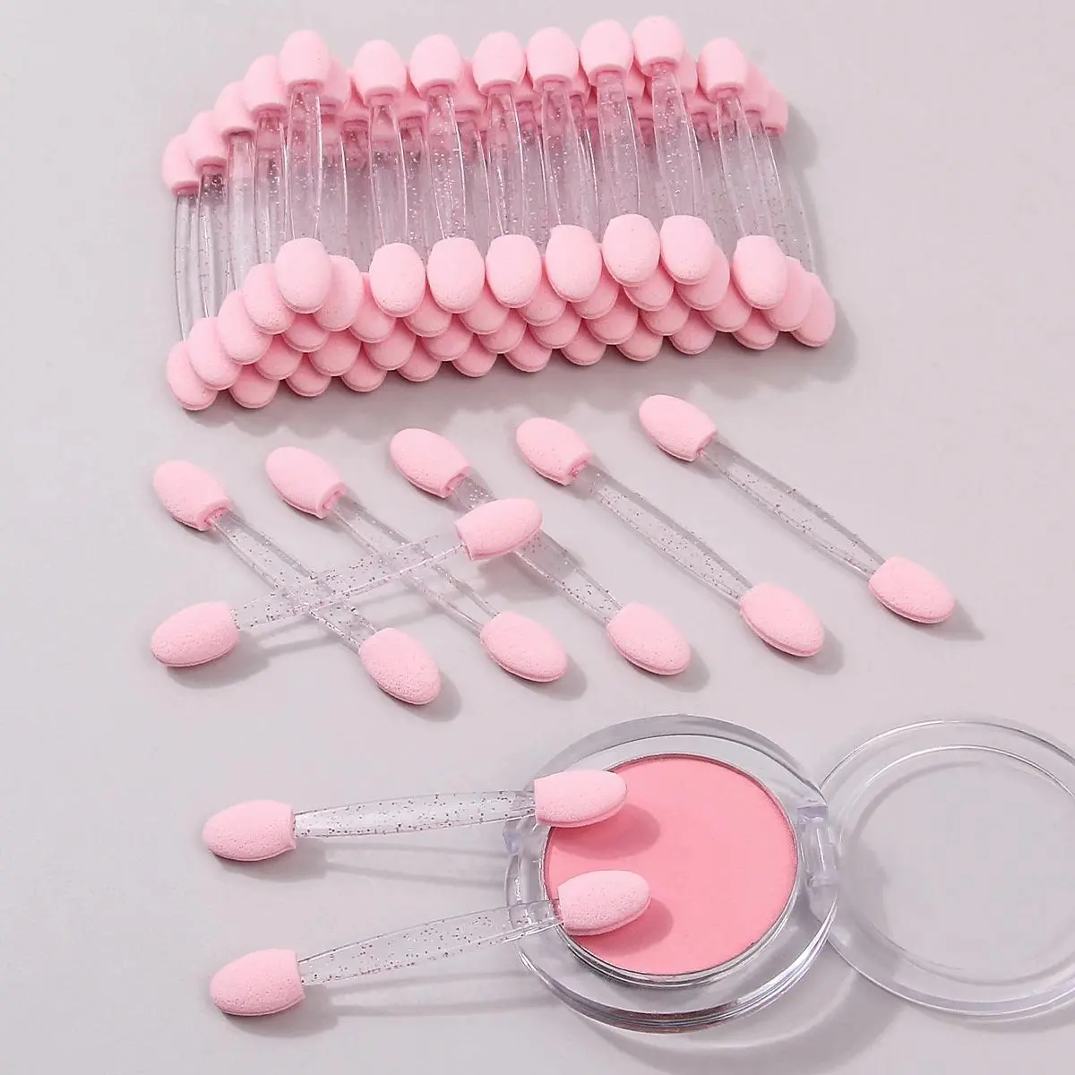 50PCS Multi-Functional Double-Headed Sponge Eye Makeup Brush Can Also Be Used as a Nail Smudge and Smudge Tool
