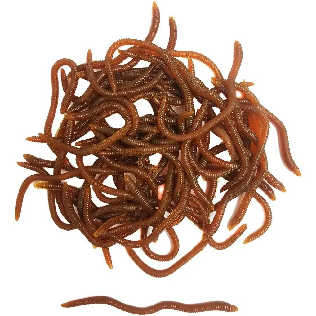 1.6in/3.3/3.9in Fishing Soft Lure Trout Worm Earthworm  Lifelike  Bloodworm Grub Worm Soft Fishing Lure Baits