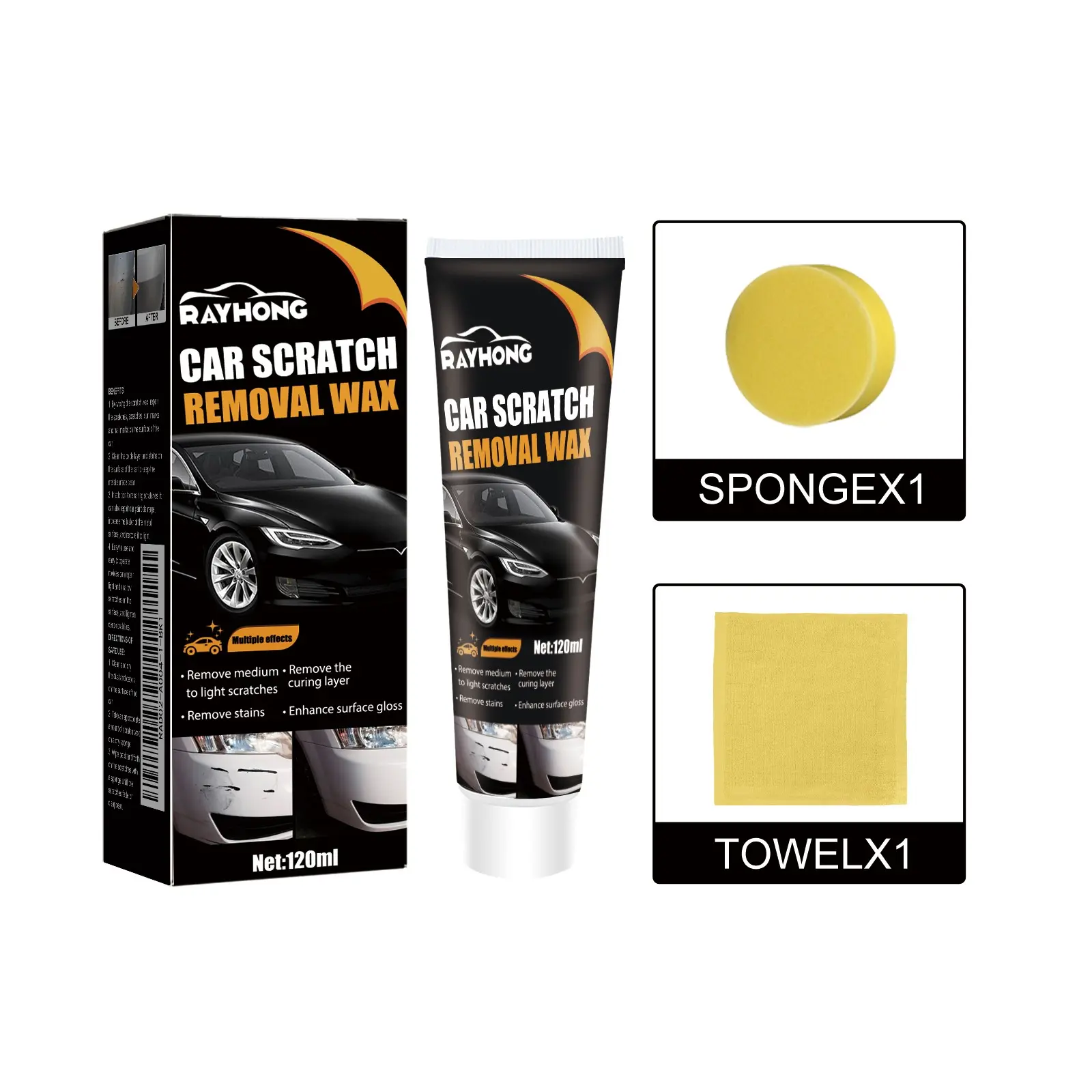 Car Scratch Wax, Paint Protection Polish, Scratch Remover, Paint Repair Cleaner, Dirt Removal Abraser, Car Care Essential