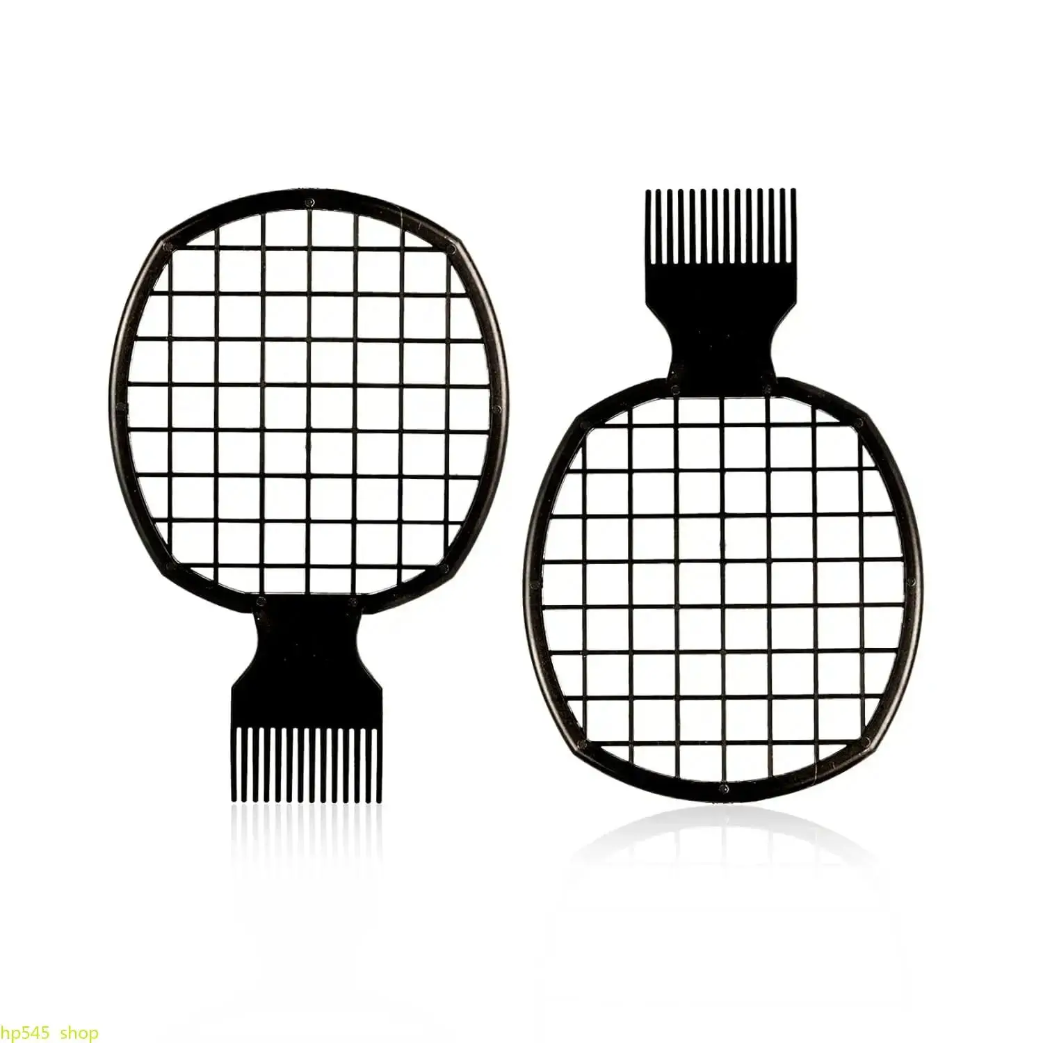 2-Piece Double-Ended Twist Comb Set for Easy Curls, Plastic Detangling Hair Tool for Men & Women, Heatless Hairstyle, Black  dandruff remover comb  rat tail comb