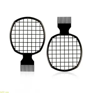 2Pcs Upgraded Twist Combs for Curls, Professional Heatless Hair Styling Tools in Classic Black, Practical Hair Brushes Suitable for Both Men and Women, Ergonomic Design for Easy Grip & Comfortable Use, Premium Haircare Accessories to Create Beautiful Curl